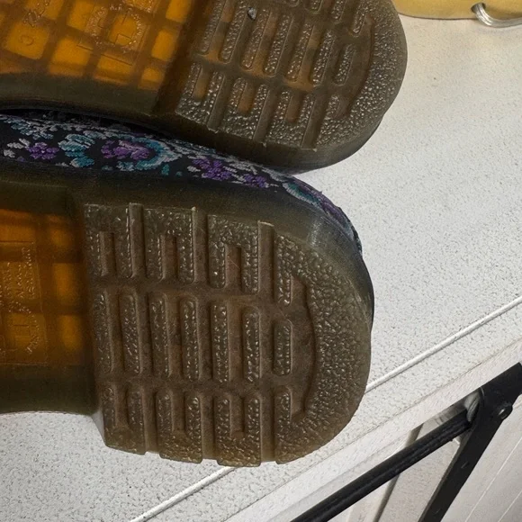 Dr. Martens 1461 Floral Jacquard Black Purple Mens Sz 7 or Women sz 9 NWOB - Picture 12 of 13